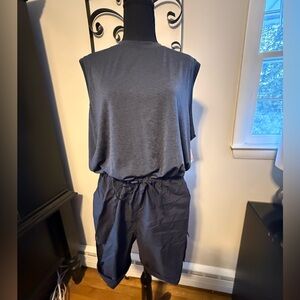 Free People Gray Sleeveless Jumpsuit